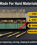 30 Piece Diamond Rotary Tool Bits Set Pro Grade For Engraving And Carving 120 Grit Burrs One Eighth Inch Shank Dremel