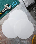 Slick Ceiling Cover Plates With 48 Hella Strong Double Sided Tapes For Instant Wall Hole Patches Quick DIY Room Refresh No Sweat Home Repair And Cozy Makeover on a workshop table with tools.