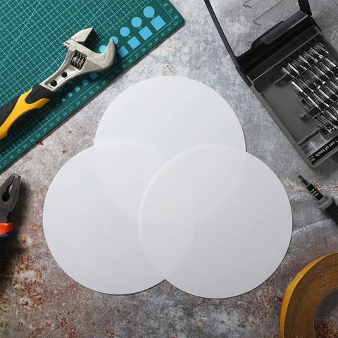 Slick Ceiling Cover Plates With 48 Hella Strong Double Sided Tapes For Instant Wall Hole Patches Quick DIY Room Refresh No Sweat Home Repair And Cozy Makeover on a workshop table with tools.