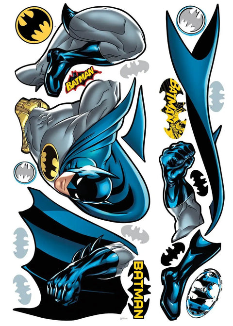 Batman Peel And Stick Wall Decals Blue Kid Friendly Giant 44 Inch Wide 38 Inch High Easy To Apply On Any Smooth Surface