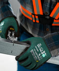 ANSI A4 Cut Resistant Work Gloves For Men With Micro Nitrile Coated Palms Touchscreen Ready Anti Slip Grip Durable Safety Gear