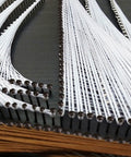 Black Round Head Miniature Wood Screws Nails For Furniture Decor 0.71 Inch Long 1.8 Cm Small Nails arranged in a pattern