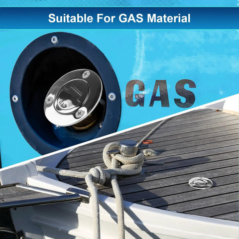 1-1/2 Inch Boat Gas Deck Fill Filler With Keyless Cap, Stainless Steel Marine Deck Filler For Boats And Yachts
