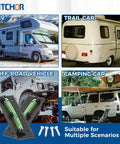 2 Pack RV Bubble Level Kit With Sticky Mount, Stick On Leveling System for RV, trailer, off-road, and camping cars with screws