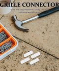 Double Headed Furniture Clips 100 Pack Adjustable Nut Design Nylon Connectors Holds Rock Solid For No Hassle Cabinet And Shelf Assembly Ultimate Diy Hardware Fix on work surface with tools.