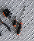 Tools on Tough As Nails Vinyl Diamond Plate Mat, Heavy Duty Non Slip Floor Runner For Garages And Workshops, One Eighth Inch Thick Gray.