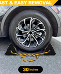 Heavy Duty Rubber Wheel Chocks With Rope Two Pair Or Four Pack Reflective Strips Anti Roll Immobilizer for cars