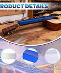 All In One Fret Leveling Kit With 18 Inch Beam Notched Ruler Sandpaper 120 1000 Grit Fret Rocker Crowning File And Guitar Setup Tools