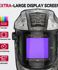 Auto Darkening Welding Helmet With 180 Degree Panoramic View And Side View True Color Large Viewing Hood front display