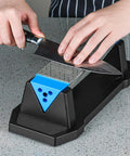 Diamond Whetstone Knife Sharpener With 3 Grit Levels 150 Coarse, 325 Medium, 1200 Extra Fine Pro Grade All In One Diamond Plate Honing Stone in use