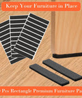 Non Slip Furniture Pads 30 Pack Brown Self Adhesive Rubber Floor Protectors for Hardwood Floors Keep Furniture From Sliding