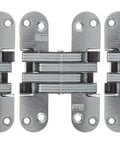 Mortise Mount Invisible Hinges Delivered Top Shelf Quality Straight Up No Hassle Installation Featuring Heavy Duty Zinc Build And Sharp Satin Chrome Finish Flawless Swinging Motion For Doors On Wood Or Metal 3 Pack