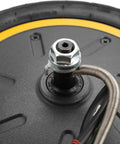 Close-up of rear wheel drive hub motor for electric scooter 36V 350W replacement for commuting and urban travel durable metal