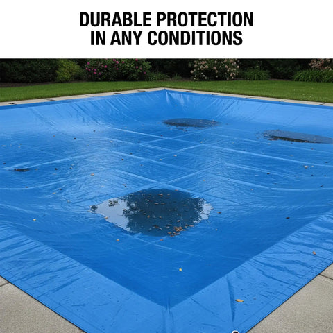 Blue Waterproof 40x60 Tarp Heavy Duty 5 Mil Poly Tarpaulin Outdoor Cover All Purpose Rain Sun Shield For Camping Patio Roof