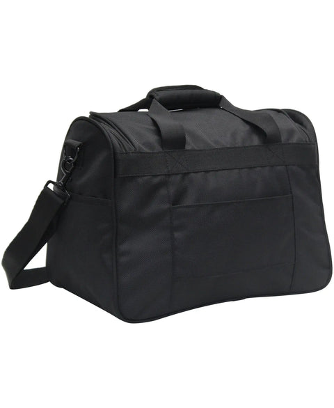16 Inch Carry On Weekender Travel Bag Underseat Workhorse Ultra Lightweight Durable Duramax Ballistic Nylon Moisture Resistant in black