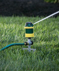 Six Pattern Rotary Sprinkler With Spike For Lawns And Gardens, Adjustable Spray From 25 To 360 Degrees, Covers Up To 70 Feet
