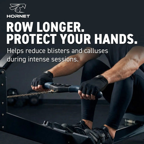 Person wearing Grippy Water Sports Rowing Gloves With Silicone Palm For Indoor Rowing And Paddling Unisex Anti Slip Grip Size XS.