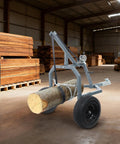 ATV Log Skidding Arch With 1600 Lbs Capacity Rugged Manual Winch in warehouse with 24 Inch Log Diameter, 16 Inch Grip Tires