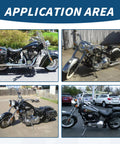 Four motorcycles suitable for 12-579 High Flow Motorcycle Air Cleaner Washable Teardrop Filter Replacement for Harley S and S carbs.