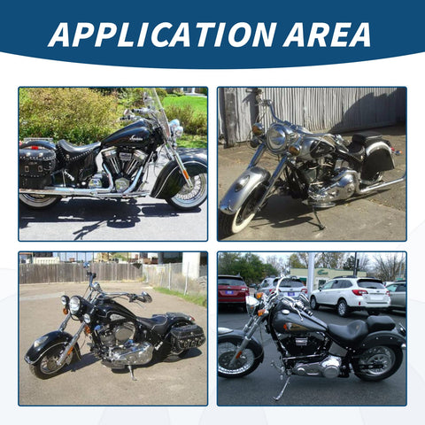 Four motorcycles suitable for 12-579 High Flow Motorcycle Air Cleaner Washable Teardrop Filter Replacement for Harley S and S carbs.
