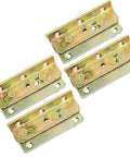Rock Solid No Mortise Bed Rail Brackets 4 Pack Hella Sturdy Rust Proof Iron Clips For Wood Beds No Sweat Assembly Tight Grip showing four sturdy iron clips.