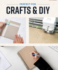 Collage of 8.5 x 11 inch chipboard sheets used for crafts, DIY projects, and packaging with Cricut and drawing details.