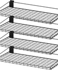 Two-Pack Heavy Duty Slatwall Shelves 23.6 By 11.8 Inch Metal Wire Shelves For Garage And Home Organization, front view