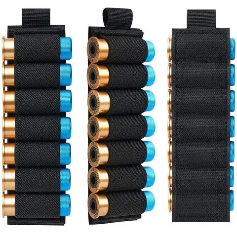 Ten Pack Seven Round Side Saddle Shell Carrier For 12 And 20 Gauge Shotguns With MOLLE Pouch And Hook And Loop Fastener