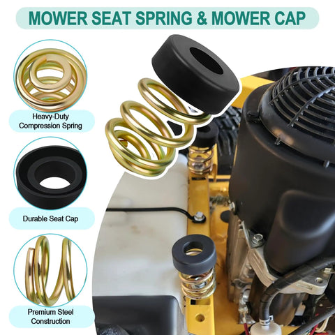 Seat Suspension Kit For Zero Turn Mowers And Lawn Tractors Replacement Mower Compression Seat Spring 283516 And Cap 422127