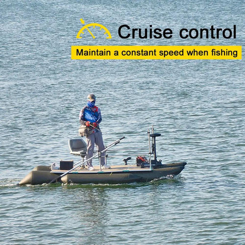 Fisherman using Electric Bow Mount Trolling Motor 12V Beefy 55Lbs Thrust With 48 Inch Shaft And Wireless Remote on a boat