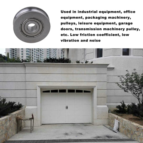 Two Pack U Type Groove Ball Bearing Guide Pulleys For Rail Track Linear System 6x25x7mm 440C Stainless Steel Heavy Duty Load Each 167 Kg Ideal For Machinery And Equipment on garage door track