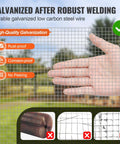 Hand demonstrating Heavy Duty 1/4 Inch Hardware Cloth 48 Inch Wide 50 Foot Roll 23 Gauge Hot Dipped Galvanized Wire Mesh for Gardens