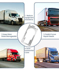 Pro Grade Fifth Wheel King Pin Gauge For Trailer Wear In Durable 304 Stainless Steel With Precision Laser Cut And Etched Markings Oil Resistant Wear Resistant Easy Read 1 Pack on truck image
