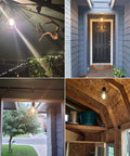 Solar Powered Pendant Lights For Indoor And Outdoor Use With Remote And Pull Cord Waterproof Metal Shed Light For Garage Barn Patio Chicken Coop Greenhouse Storage On Off Switch Easy Install No Fuss in varied settings