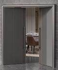 36 Inch Push Pull Door Handle Beefy Double Sided Long Barn Door Pull Handle Heavy Duty 304 Stainless Steel For Wood Glass And Metal Doors Ideal For Home Office And Commercial Use Round Bar on double doors