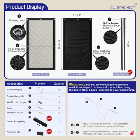 Heavy Duty Soundproof Acoustic Curtain For Doors And Windows Featuring Premium Five Layer Noise Dampening Fabric Block The Racket And Send It Packing Black Thermal Door Cover For Home Theater Garage Studio Privacy Shield