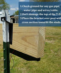 8 Pack Black T Post Bracket 3 Inch Durable Steel Heavy Duty Construction for wooden fence installation guide