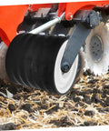 Beefed-Up Planting Wheel Rubber Soil Pressing Roller attached to row crop planter for precise seed spacing