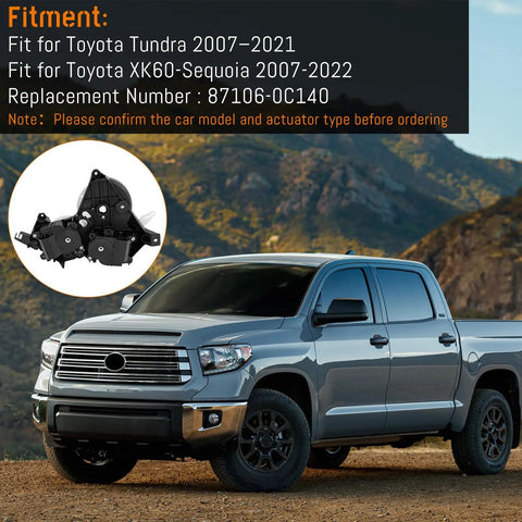 Straight Shot Swap Hvac Air Blend Door Actuator For Toyota Tundra 2007 To 2021 And Sequoia 2007 To 2022 displayed on truck