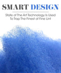 Close-up of blue polyester dryer lint filter replacement, part of 12 Pack Dryer Lint Filter Replacement For Better Vent Indoor Dryer Keep Lint Out And Air Clean Up To 60 Dryer Loads Value Packed And Easy To Install With Simple No Fuss Setup.