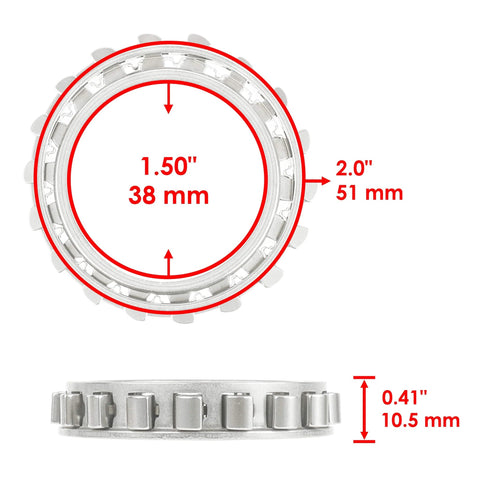One Way Clutch Bearing For Honda 91101-958-003 91101958003 Replacement Part Fits Honda Models, showing dimensions and side view