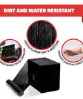 40 Pack 18 Inch Black Stretch Wrap 80 Gauge Heavy Duty Pallet And Package Security Film For Moving Shipping And Storage 1,100 Sq Ft Of Durable Protective Wrap, black roll on pallet