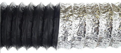4 Inch Flexible PVC Reinforced Aluminum Dryer Duct 10 Feet For Front Load And Top Load Dryers Black PVC Outer Layer