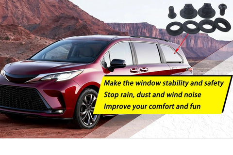 2 Pack Rear Window Latch Bolts Nuts Screws For Sienna GSL ASL 2003 2017 Quarter Glass Latch Kit With Silicone Washers
