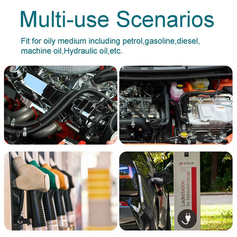 Multi-use scenarios for Rugged Five Sixteenth Inch ID Fuel Hose Ten Foot NBR With Ten Clamps Included in engines and fuel pumps