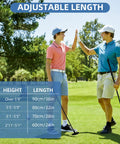 Two Way Mini Golf Set For Adults And Beginners, Adjustable Length Putters For Left Or Right Handed Players, golfers high-fiving