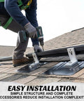 Installation of 16 Pack Aluminum L Bracket Solar Racking Kit With Flashing For Roof Mounting On Asphalt Shingle And Composite Roofs