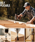 Tough as Nails 8-Inch Size 14 Heavy-Duty Wood Screws Star Drive in use for outdoor furniture and wooden fences, showcasing DIY applications.