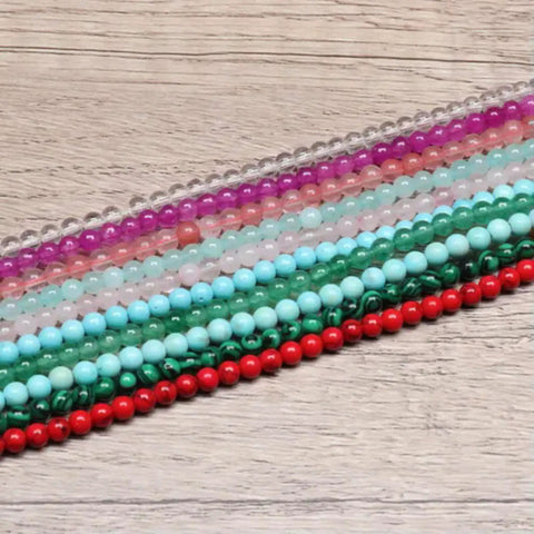 Top Shelf Natural Gemstone Beads Bulk Assorted Colors Round Spacer Loose Gems 3MM For Jewelry Making And Diy Crafts High Polish Shine Super Durable Everyday Wear