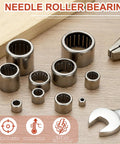 4x8x8 mm Needle Roller Bearings 6Pcs Set In Steel Full Complement Drawn Cup Open End For Gearbox Replacement